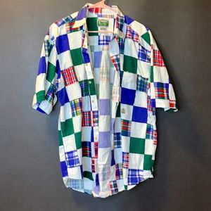 Siegfried square button up 💙💚🤍